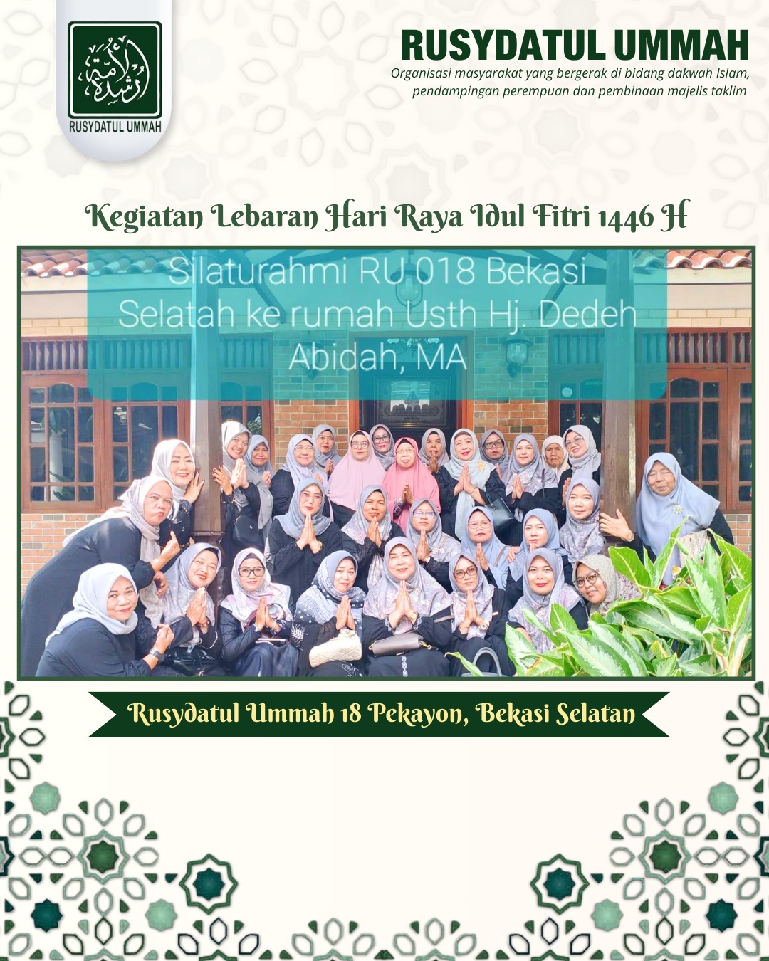 Kegiatan Lebaran Hari Raya Idul Fitri 1446 H. Rusydatul Ummah 18 Pekayon, Bekasi Selatan